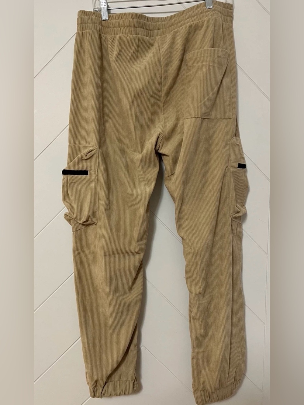 Men's Corduroy Cargo Pants in Tan